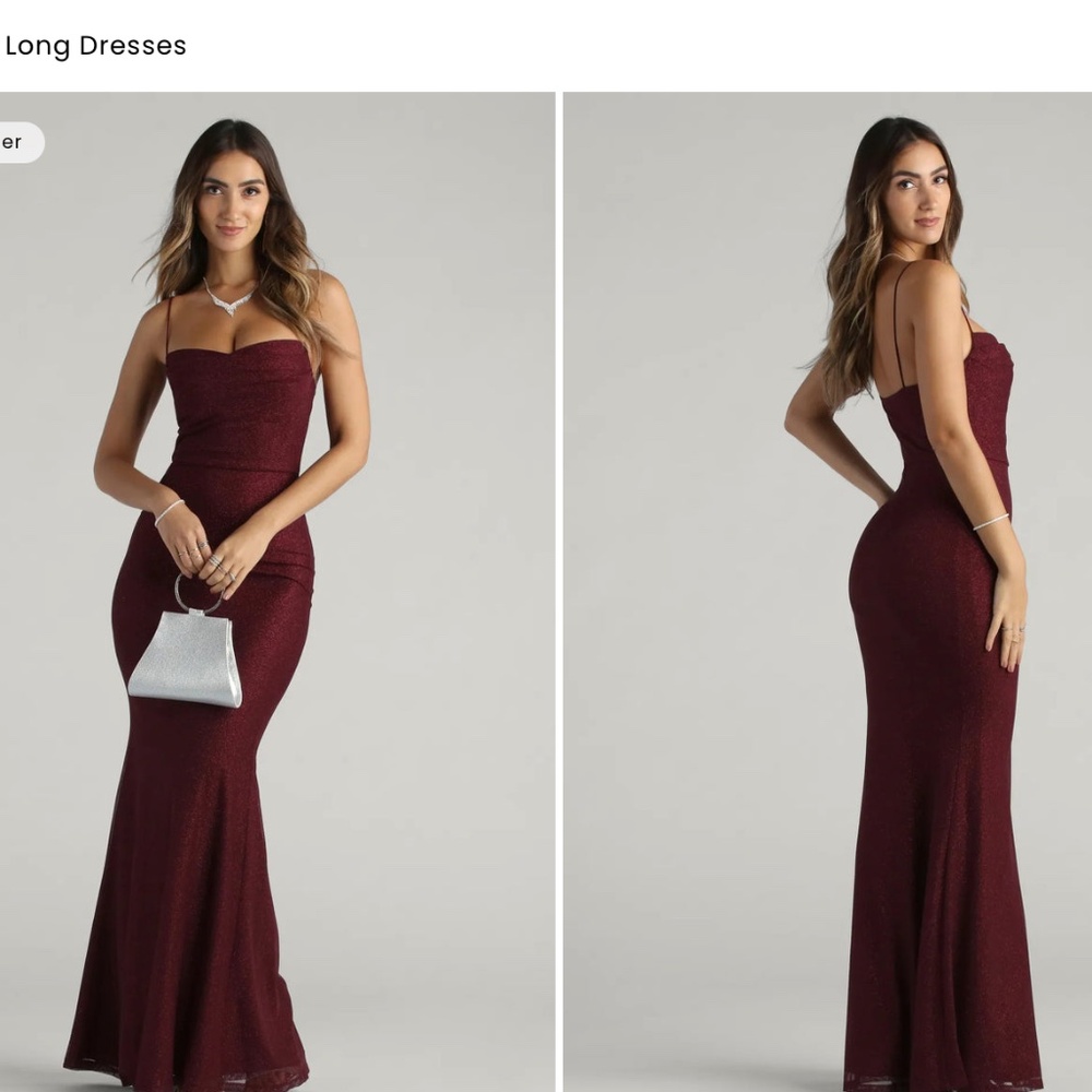 Addison Glitter Mesh Formal Dress